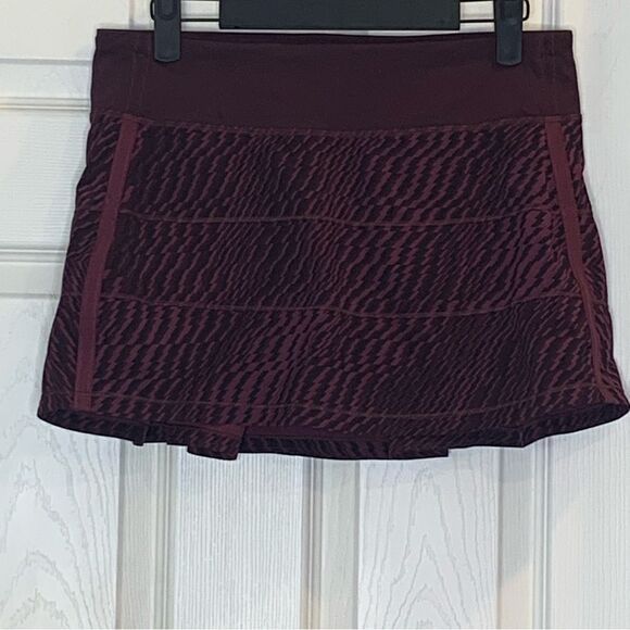 Lululemon Pace Rival Skirt II Shifted Horizon Red Grape Black / Bordeaux Drama 6 - Picture 1 of 11
